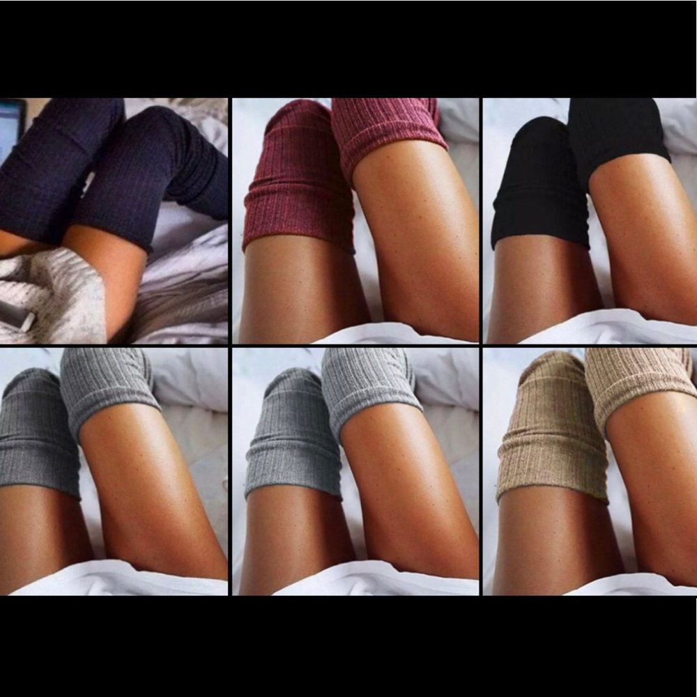 Oversized Comfy Slouchy Socks one pair knit Stockings knee height ladies teens